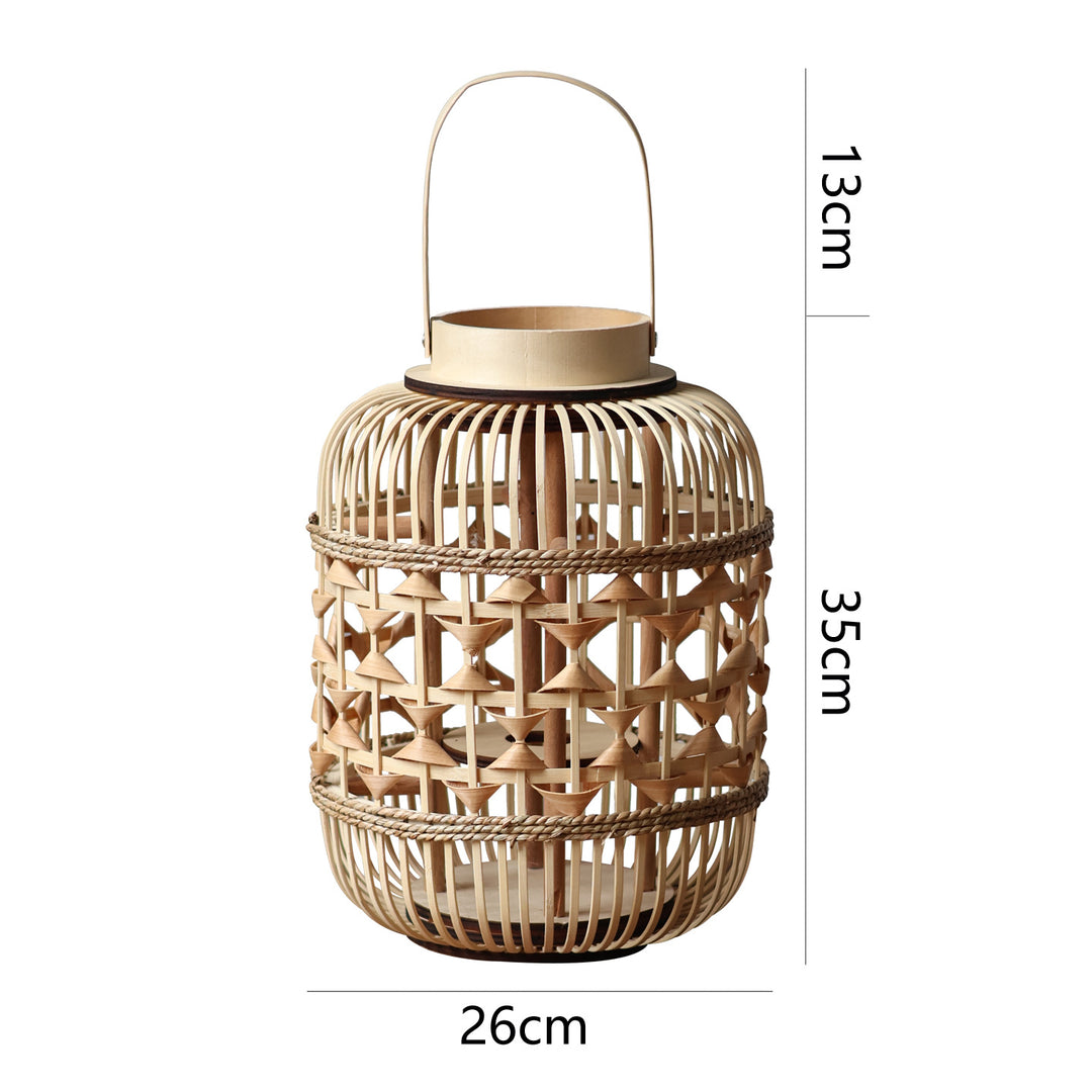 Decorative Lantern made of woven bamboo Kalsten