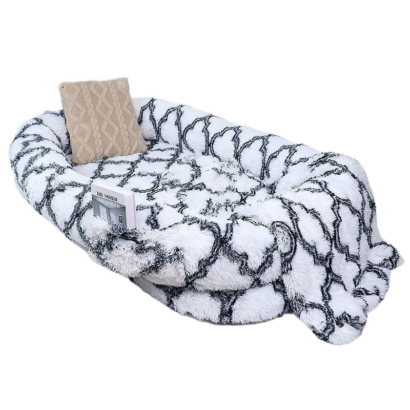 Plush Faux Fur Blanket   Dog Bed
