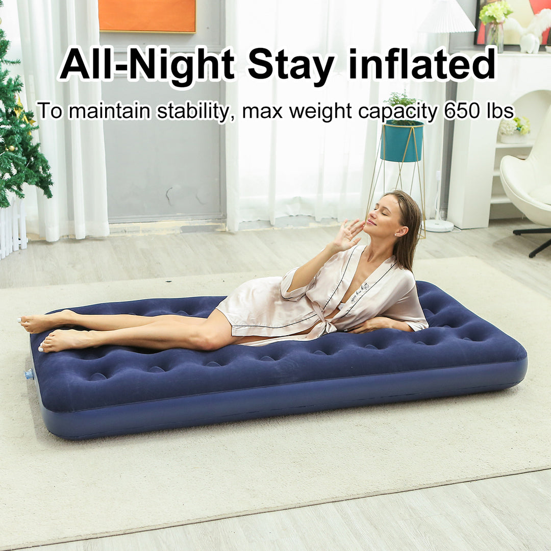 Women's Inflatable Luxury Air Mattress with Soft Velour Surface Kalsten