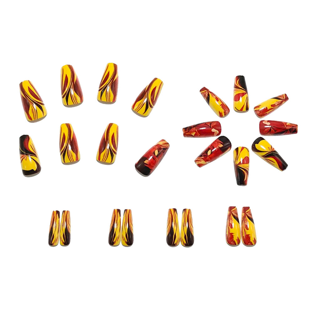 Artificial Nails in Elegant Autumn Design Kalsten