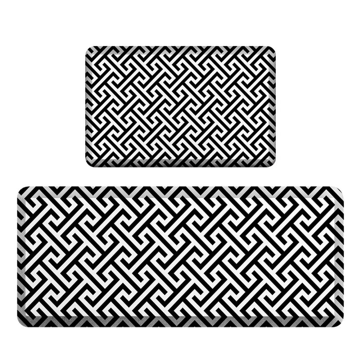 Geometric Pattern Kitchen Mat Set Kalsten