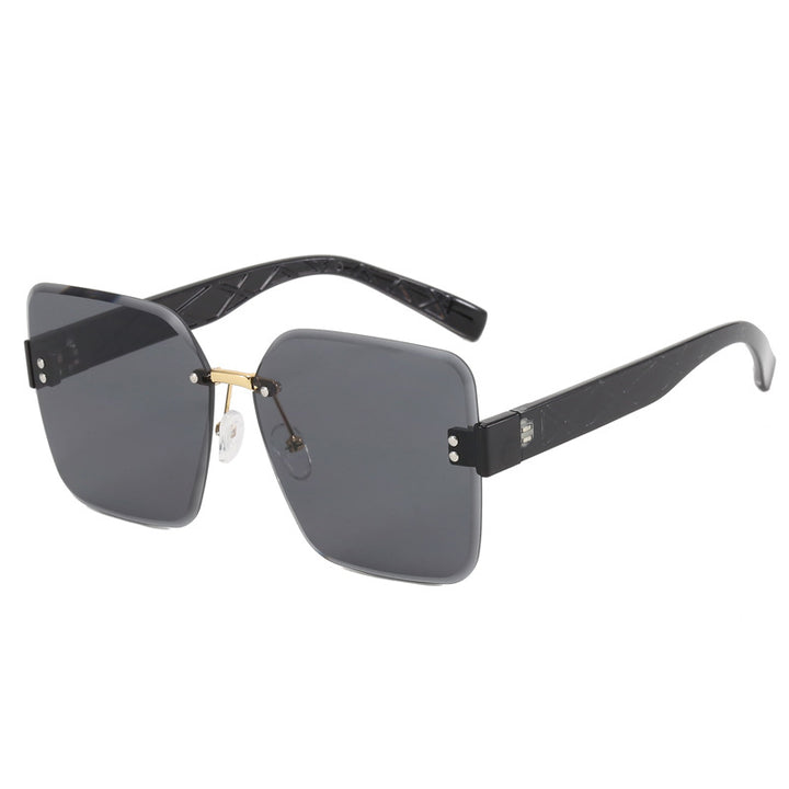 Women oversized square sunglasses with fashionable decor Kalsten