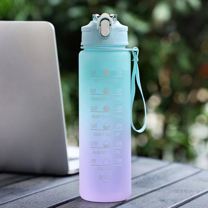 Women's Motivational Water Bottle with Time Markers Kalsten