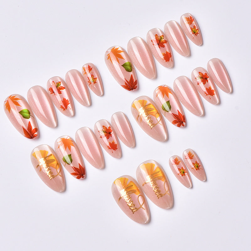 Autumn Leaf-Inspired Press-On Nail Set