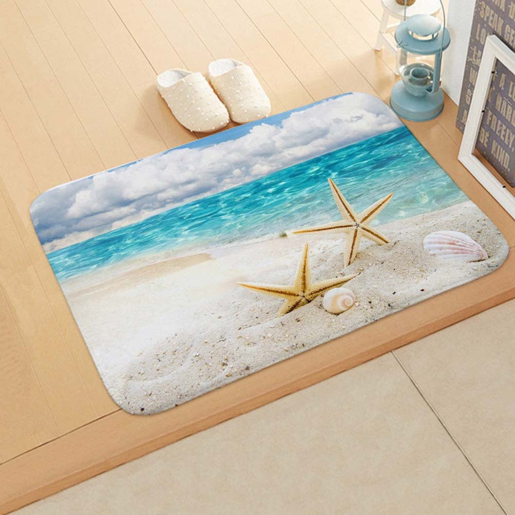 Coastal Nautical Bath Mat Kalsten