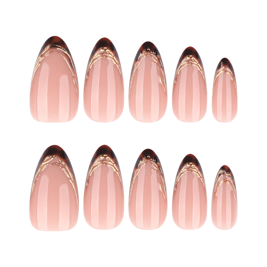 Artistic stiletto nails with luxurious glitter design Kalsten