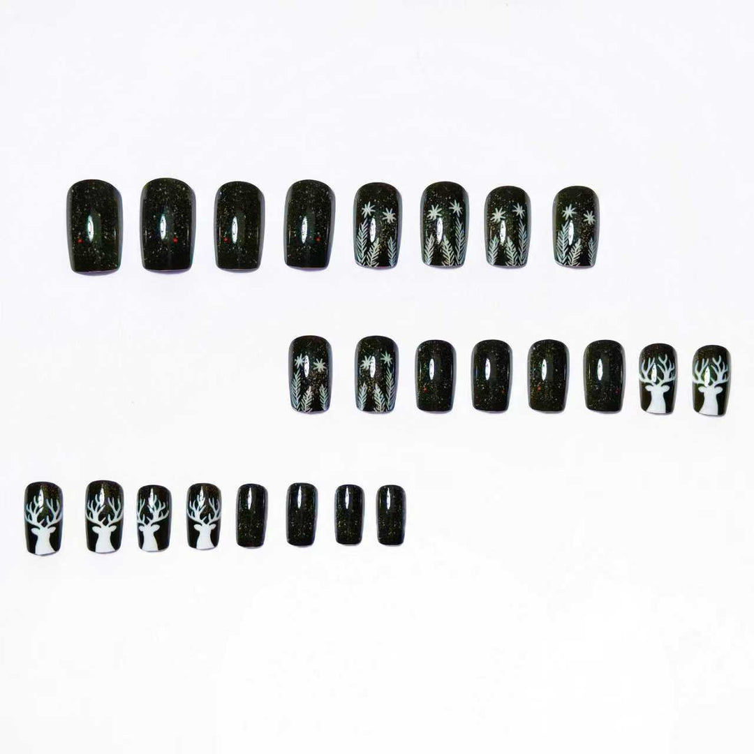 Artificial nails with festive winter motif Kalsten