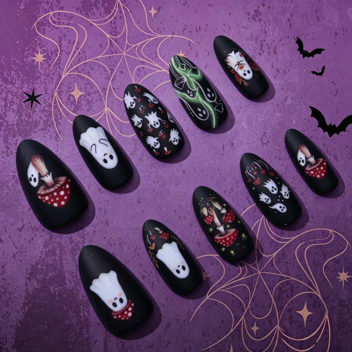 Creative Halloween Themed Press-On Nail Art Kalsten