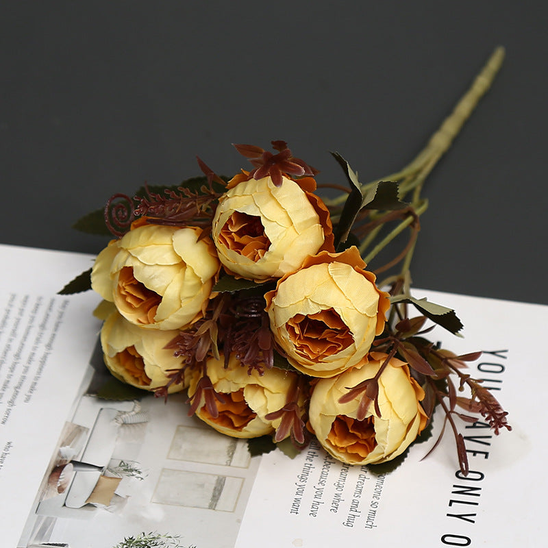 Decorative Faux Peony Bouquet for Home Display