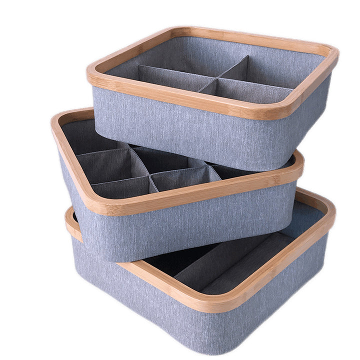 Multi-Sectional Bamboo Storage Tray Kalsten