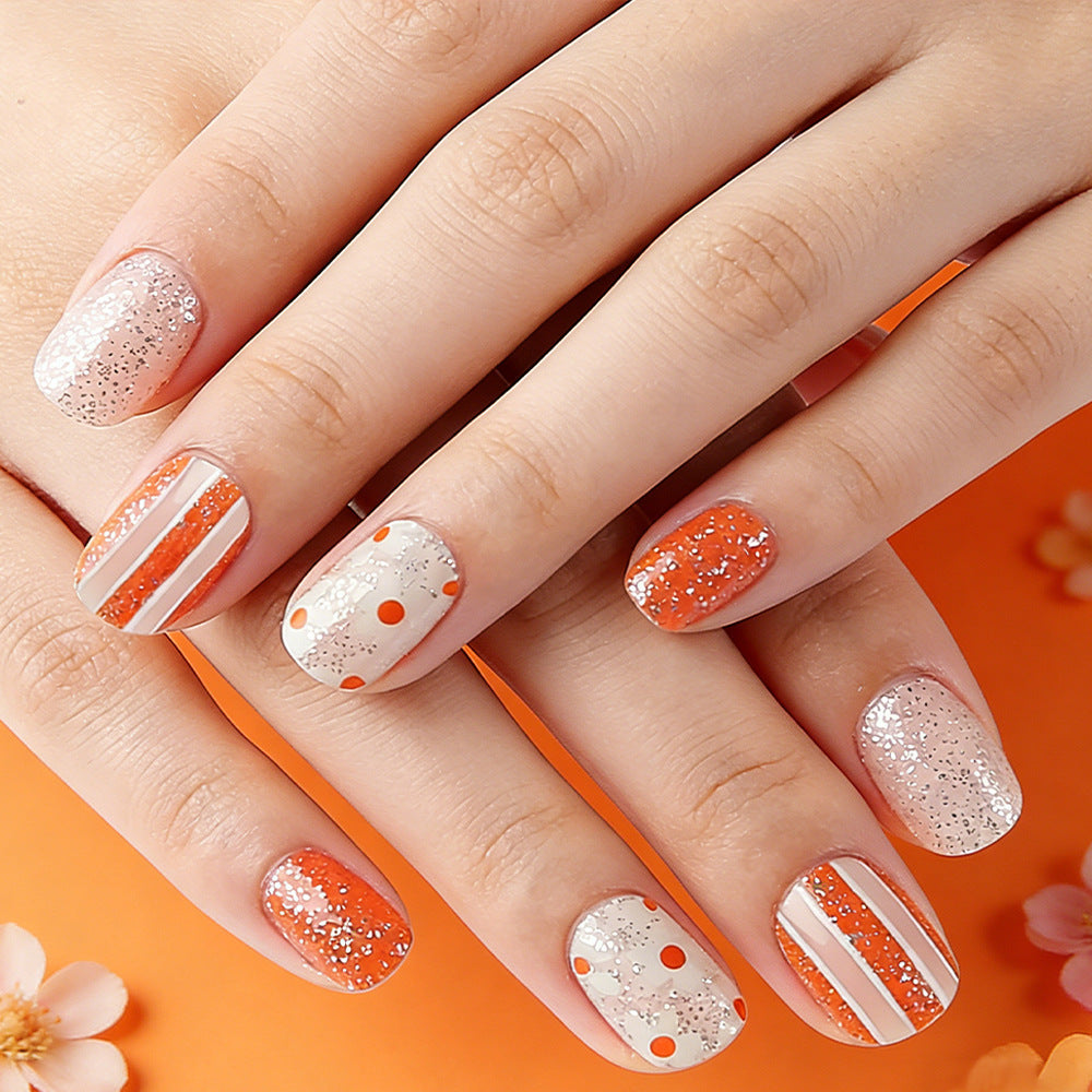 Artistic Glitter Press-On Nail Set Kalsten