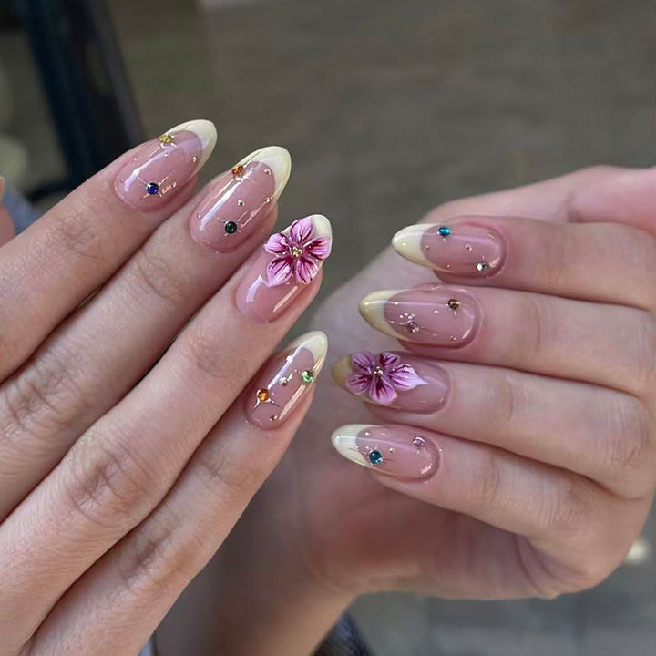 Floral Accented Press-On Nail Extensions Kalsten