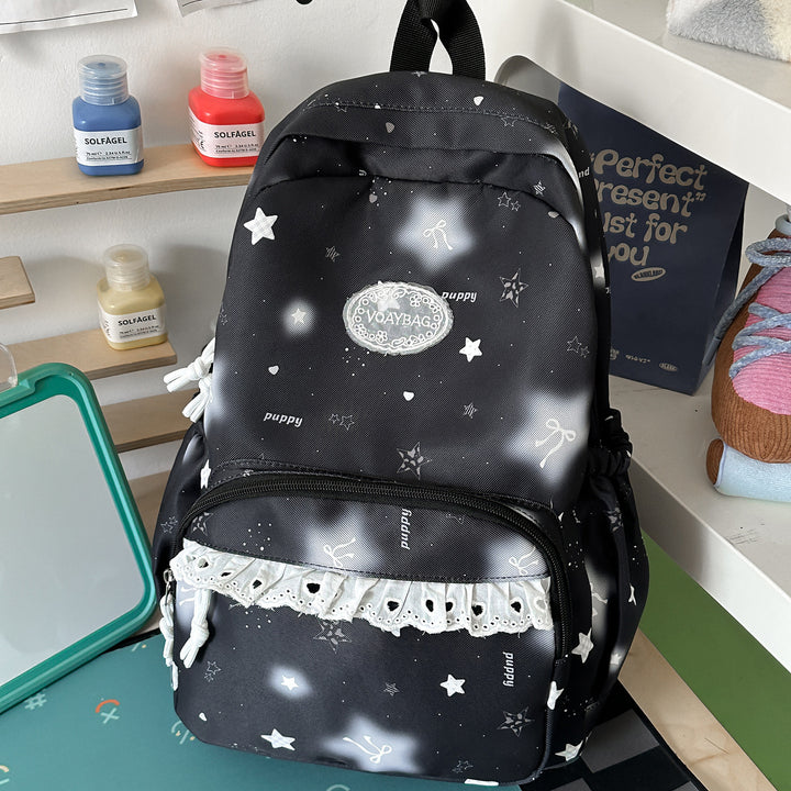 Charming Star-Embellished Casual Backpack Kalsten 1791205440