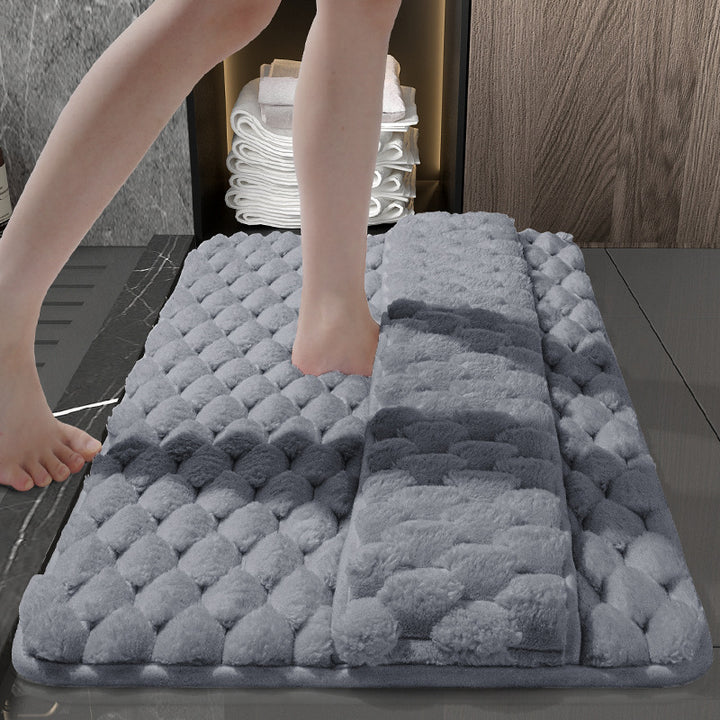 Plush Bubble Shower Mat