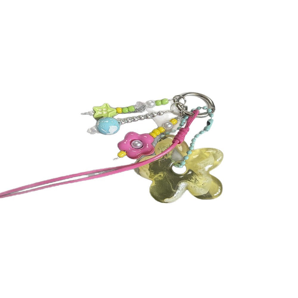 Colorful Floral Charm Keychain Kalsten