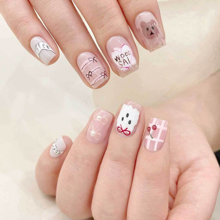 Whimsical Character Nail Art