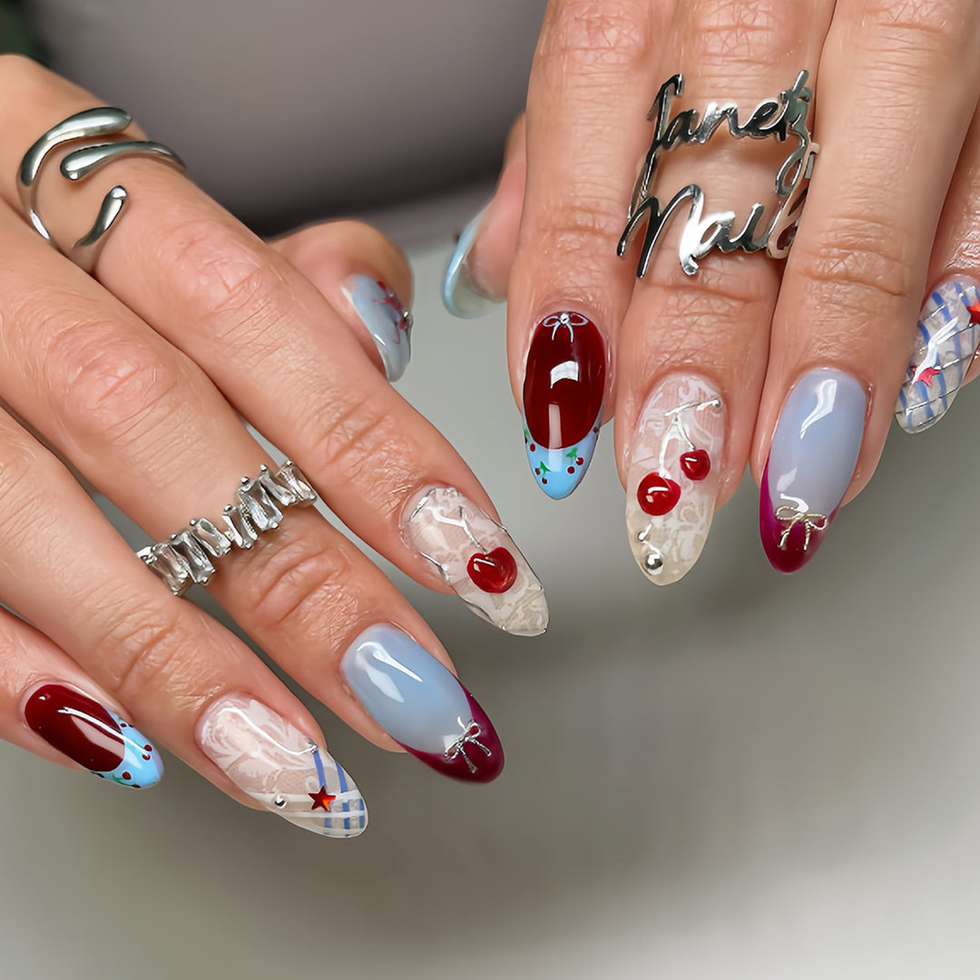 Artistic Decorative Press-On Nail Tips Kalsten