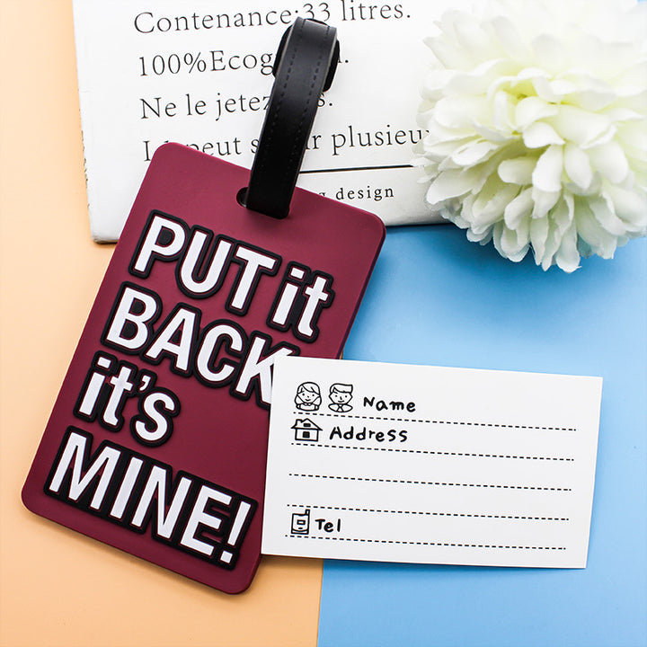 Unisex Luggage Tag with Humorous Saying Kalsten