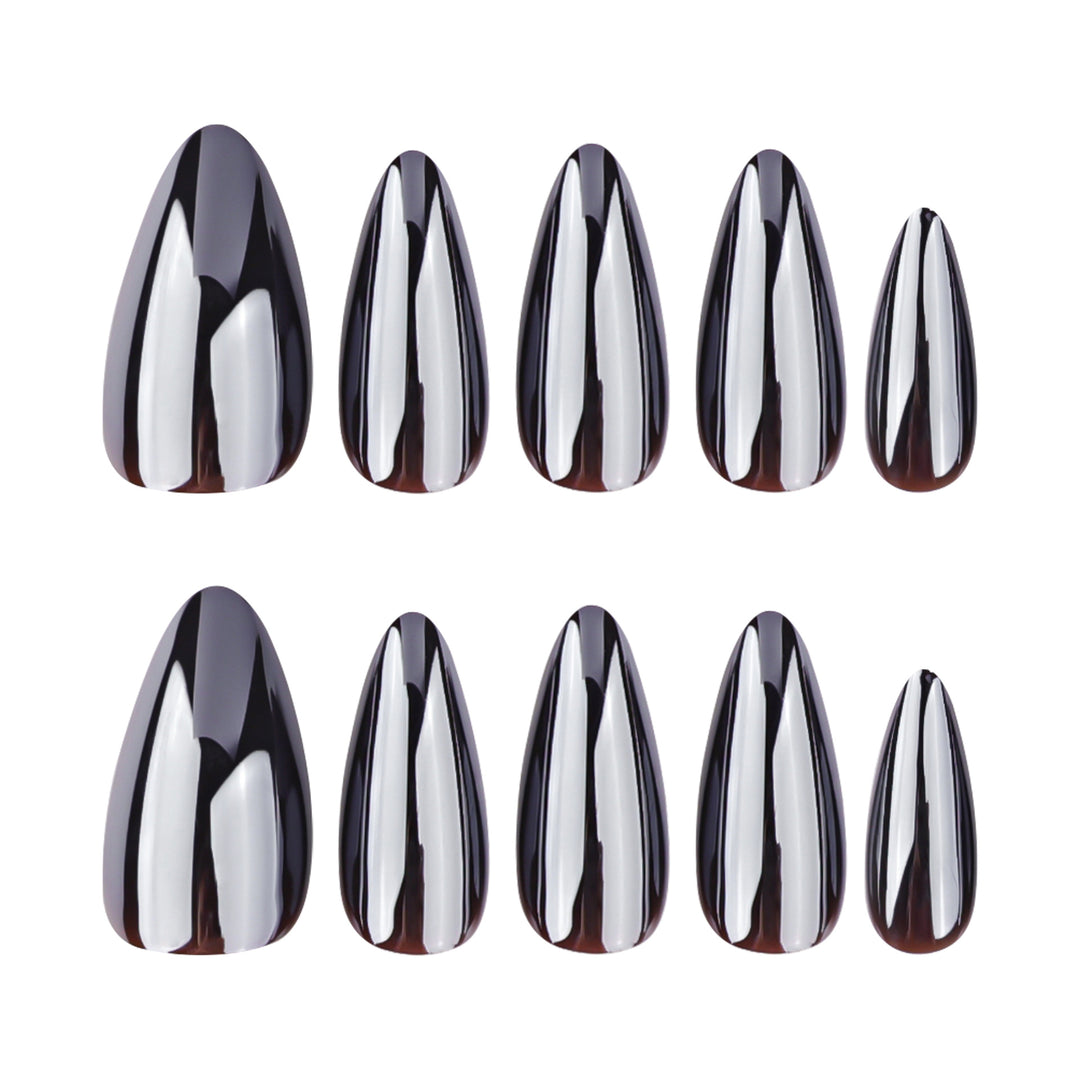 Elegant stiletto nails with reflective finish Kalsten