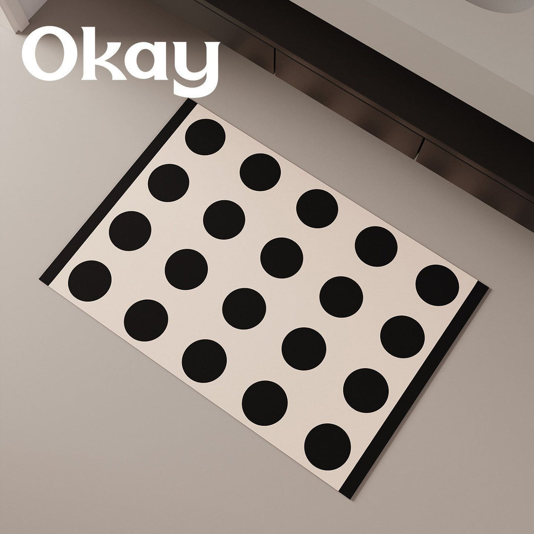 Polka Dot Pattern Bath Mat