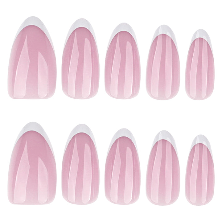 Artful nail extensions with elegant gradient and precise French tip Kalsten