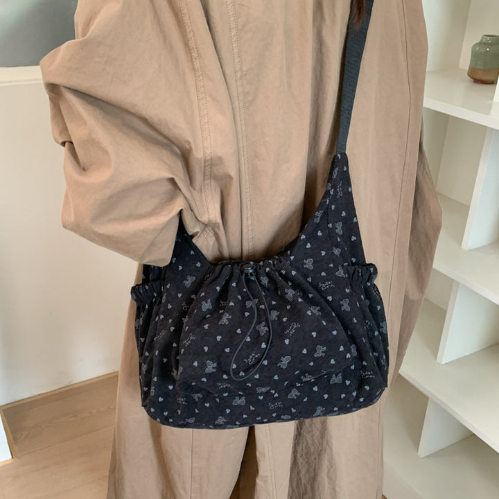 Casual Textured Shoulder Bag
