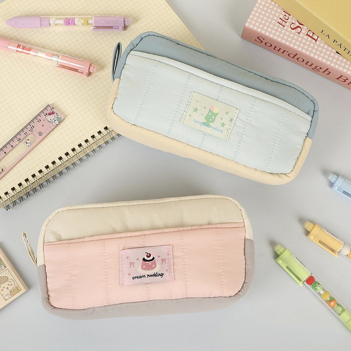 Quilted Multi-Compartment Pencil Organizer