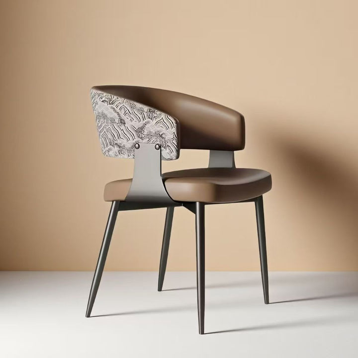 Contemporary Floral Accent Dining Chair Kalsten
