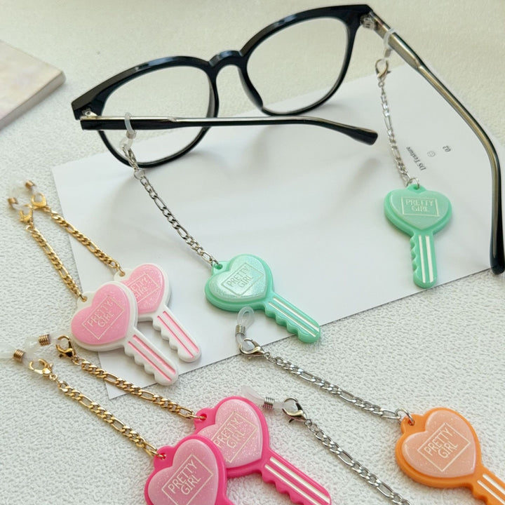 Heart-Shaped Key Dangle Earrings Kalsten