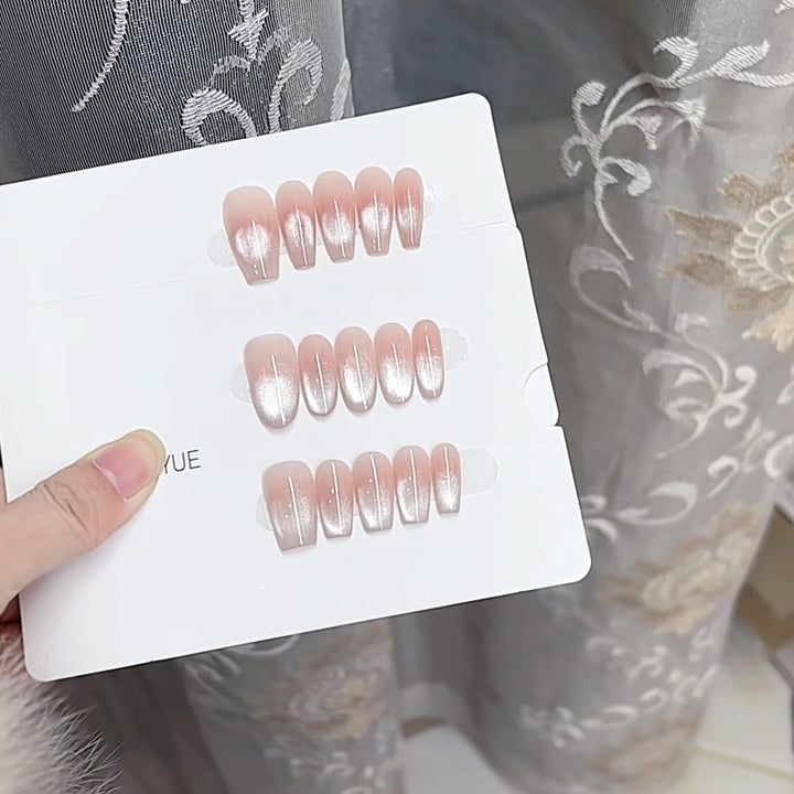 Elegant Press-On Nail Set with Ombré Design Kalsten