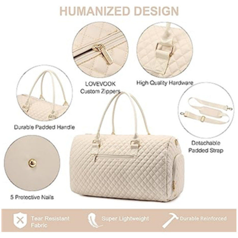 Quilted Weekender Duffle Bag Kalsten