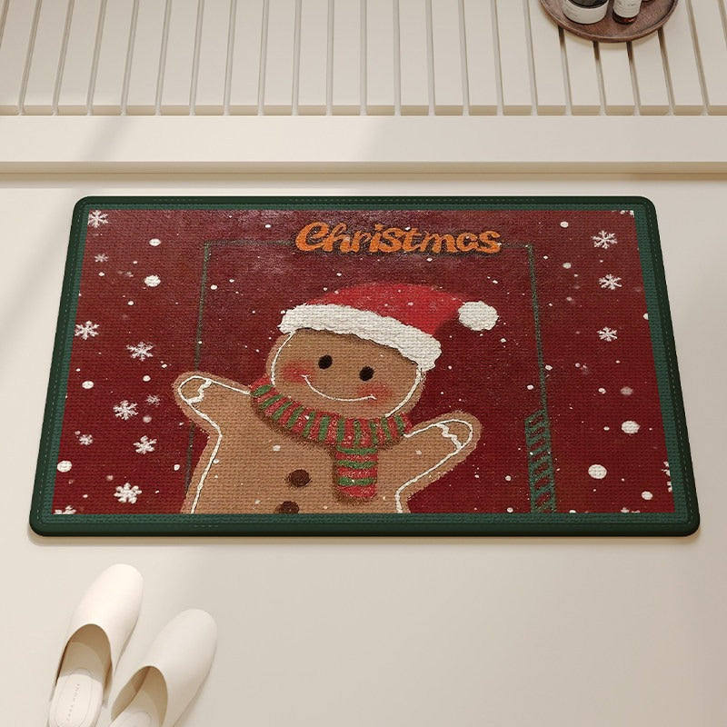 Festive Gingerbread Holiday Doormat Kalsten