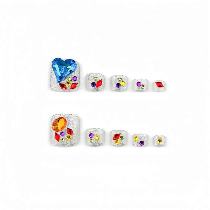 Nail art with glamorous 3D jewelry accents Kalsten