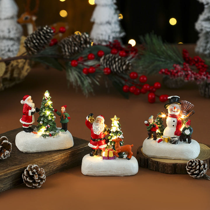 Illuminated Snowman Figurine Kalsten