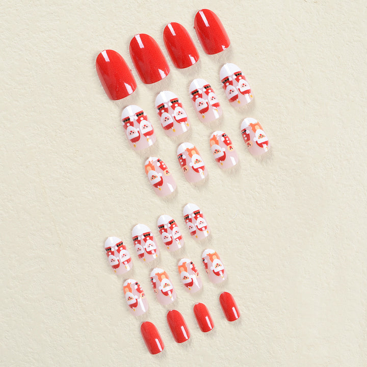Artificial nail set in festive Christmas design with cute motifs Kalsten