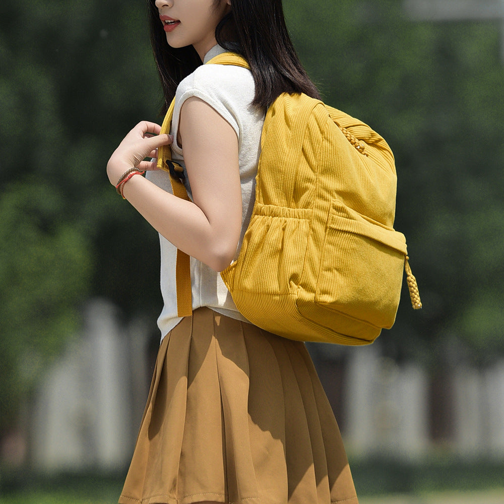 Casual Corduroy Backpack Kalsten