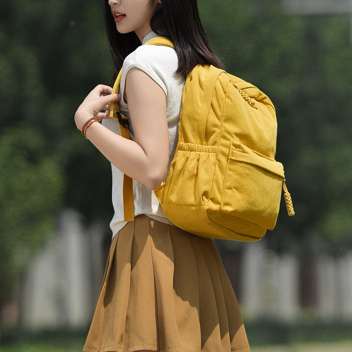 Casual Corduroy Backpack Kalsten