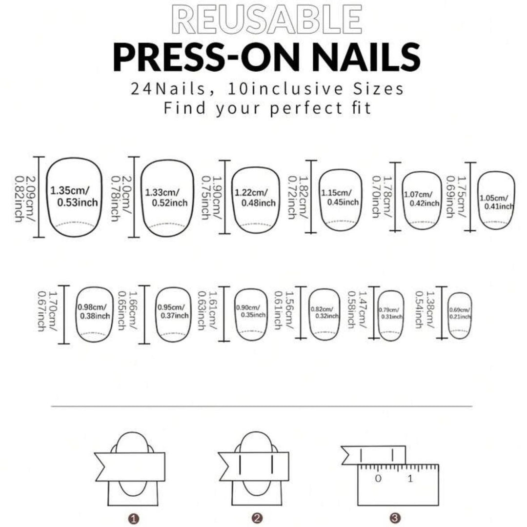 High-quality artificial nail set with elegant French design Kalsten