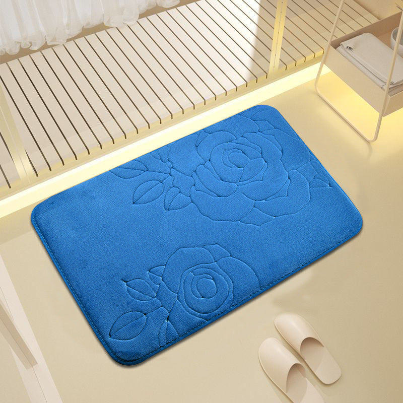 Decorative Rose Pattern Bath Mat Kalsten
