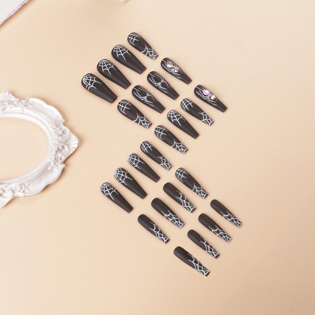 Artistic Spider-Themed Press-On Nails Kalsten