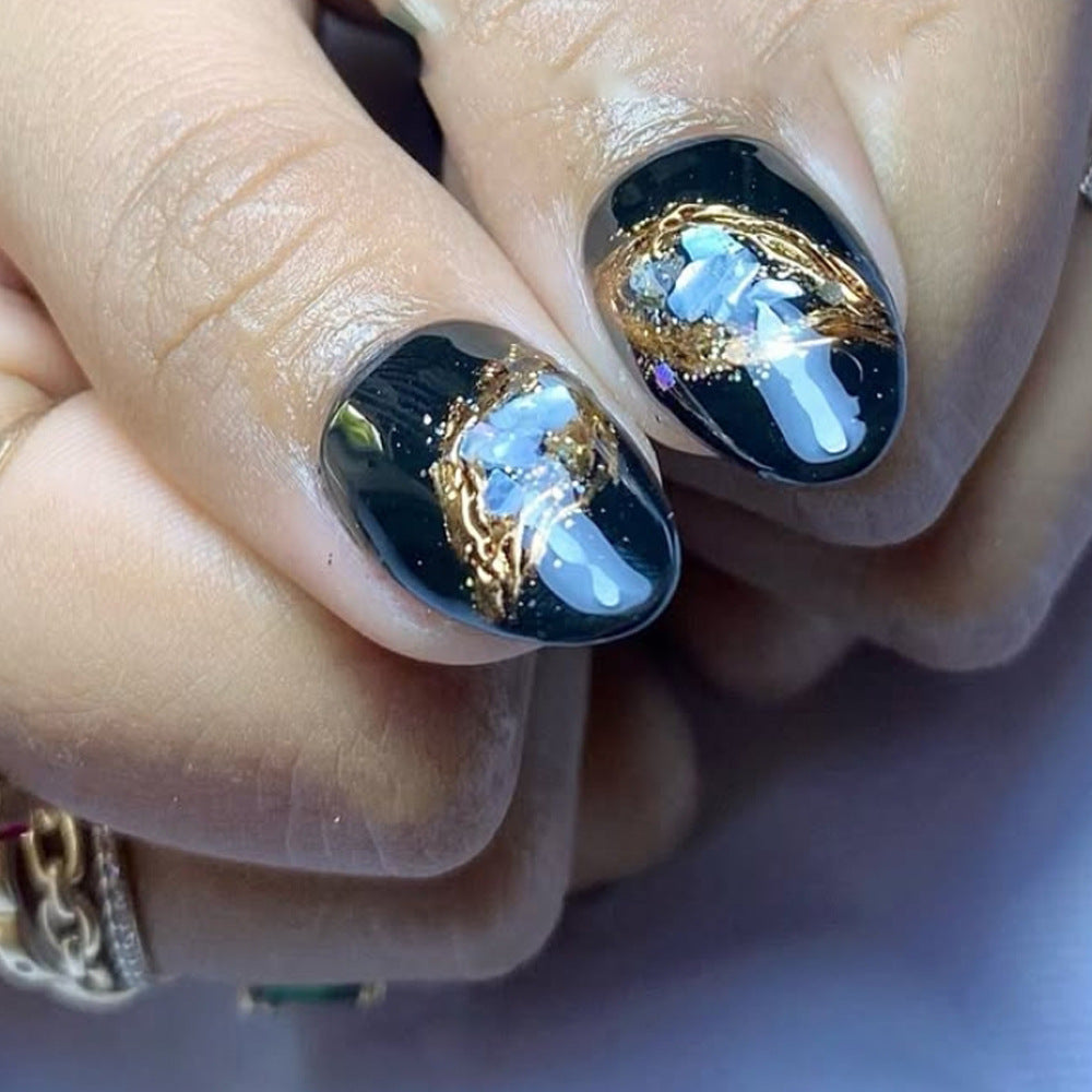 Artistic Gemstone-Inspired Press-On Nails Kalsten
