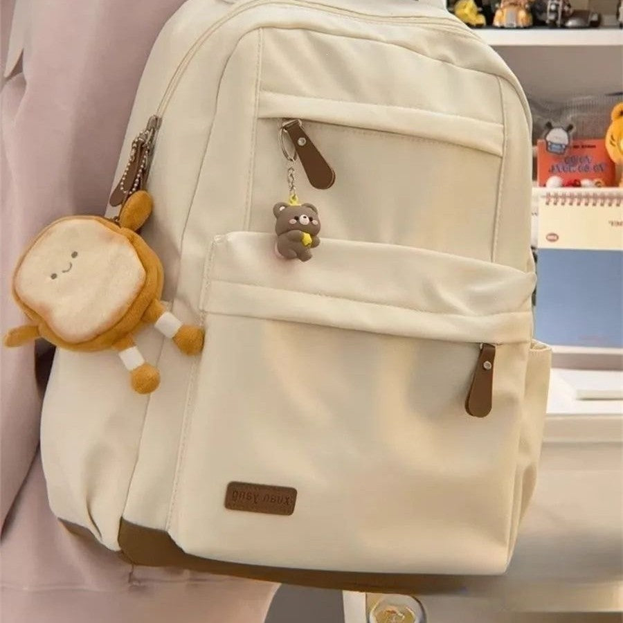 Fashionable leisure backpack with cute bear charm Kalsten