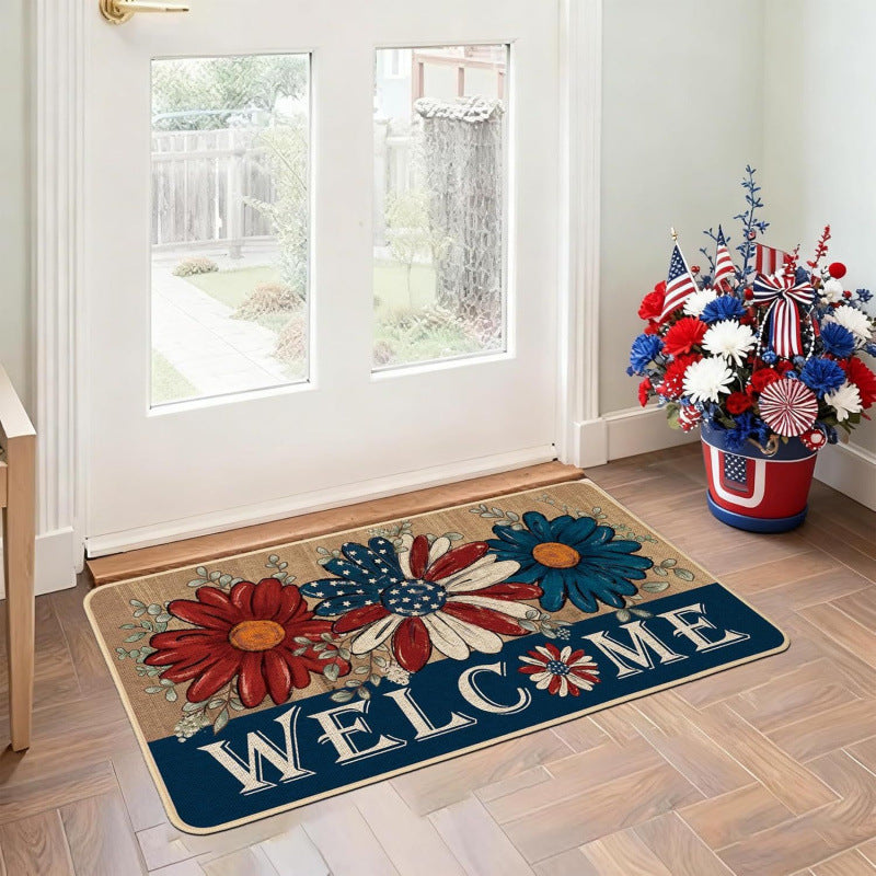 Patriotic Welcome Door Mat