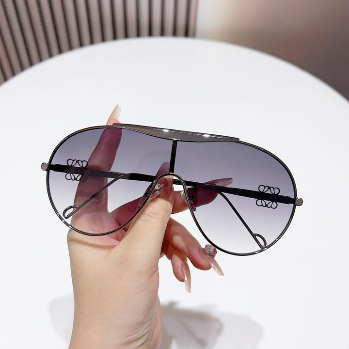 Oversized Aviator Sunglasses with Gradient Lenses Kalsten