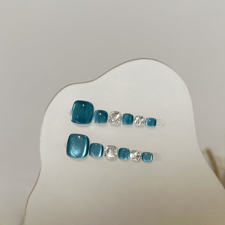 Premium Crystal-Accented Press-On Nail Set