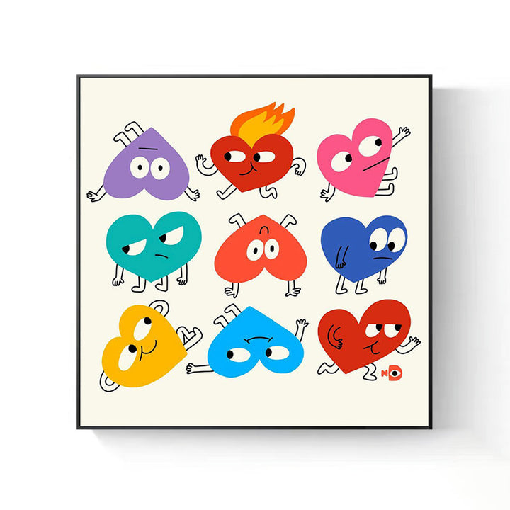 Playful Cartoon Character Canvas Artwork
