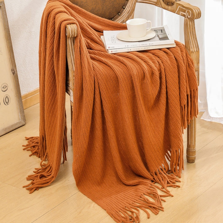 Cozy Fringed Throw Blanket
