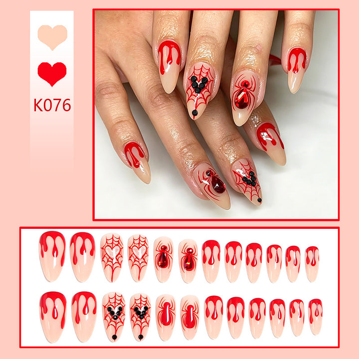 Artificial nail set with Halloween motif and intricate decorations Kalsten
