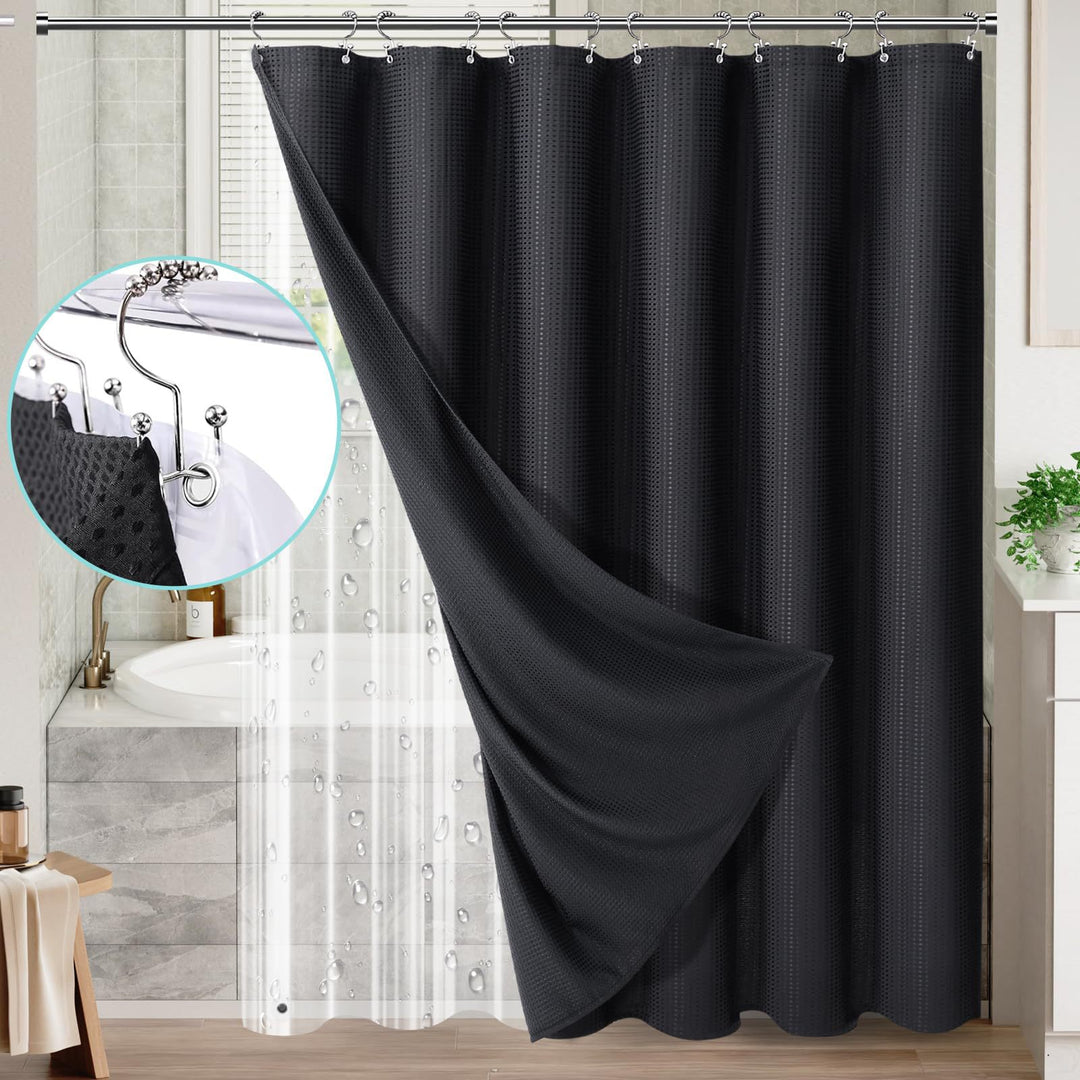 Textured Waterproof Shower Curtain Kalsten