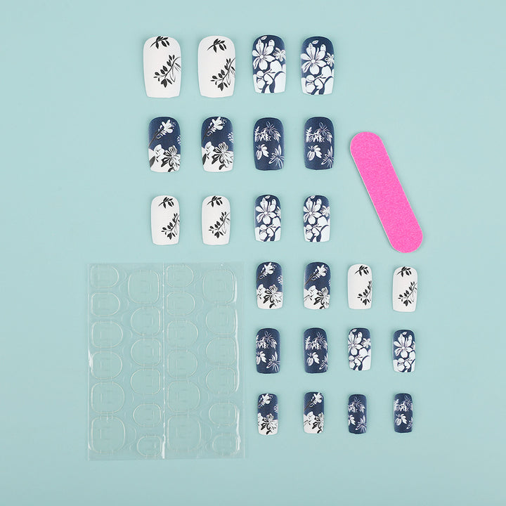 Artificial nails with floral matte design Kalsten